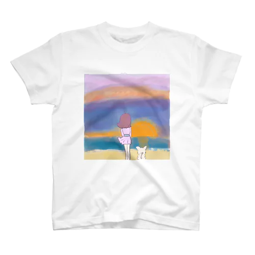 夏の夕の海 Regular Fit T-Shirt