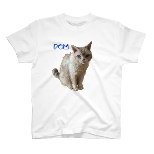 猫　ポム スタンダードTシャツ