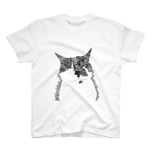 線画CAT(猫) 티셔츠