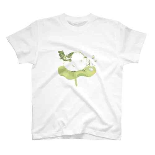 もふもふシマエナガ　蓮~greenery~　Tシャツ スタンダードTシャツ