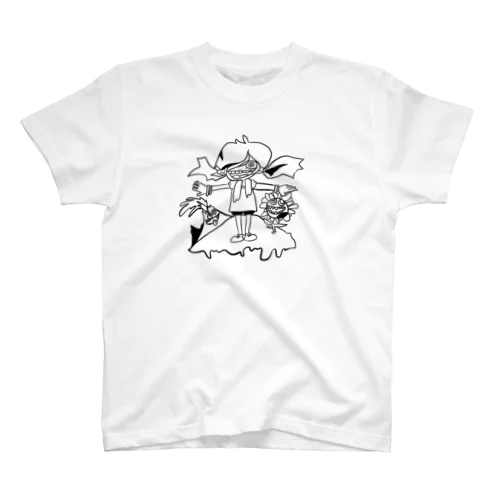 大地もアガる（モノクロ版） スタンダードTシャツ