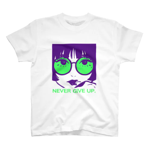Never give up. (前面ver) スタンダードTシャツ