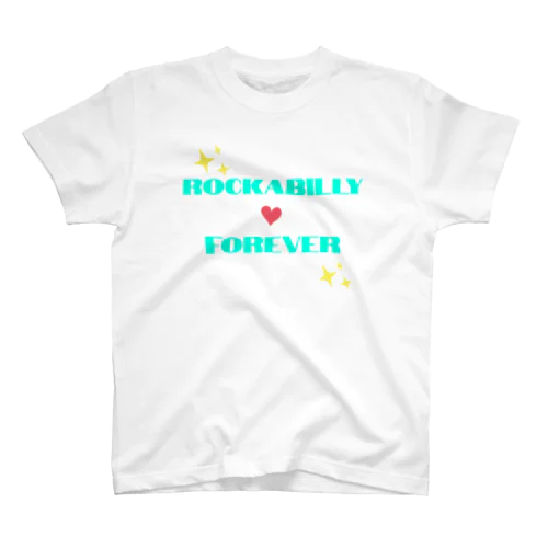 Rockabilly Forever（グリーン3） Regular Fit T-Shirt