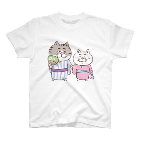 浴衣にゃんこ Regular Fit T-Shirt