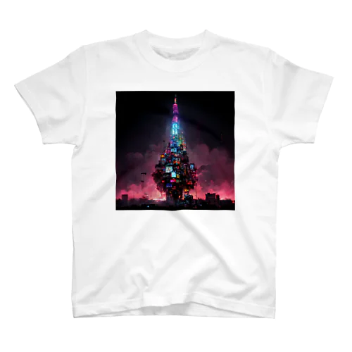  A mountain of dolls, a giant sword thrusting through the air, May rain, a burning tower of Babel, スタンダードTシャツ