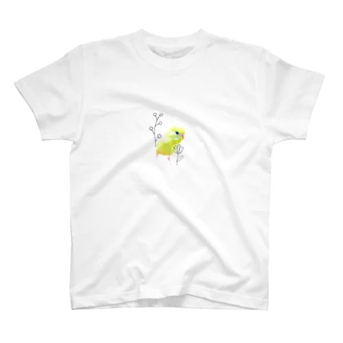 インコと花 Regular Fit T-Shirt