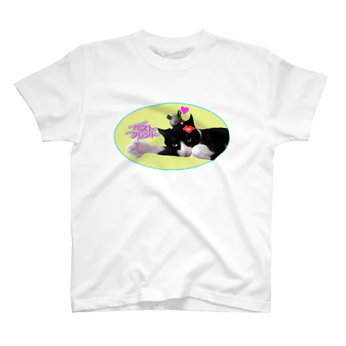 ベストフレンド ネコ丸とネズミ(イエロー) スタンダードTシャツ