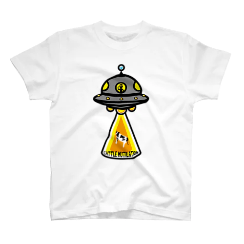 UFO★キャトルミューティレーション-宇宙人乗車中 Regular Fit T-Shirt