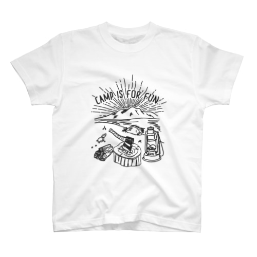 キャンプは楽しむもの01(黒文字) Regular Fit T-Shirt