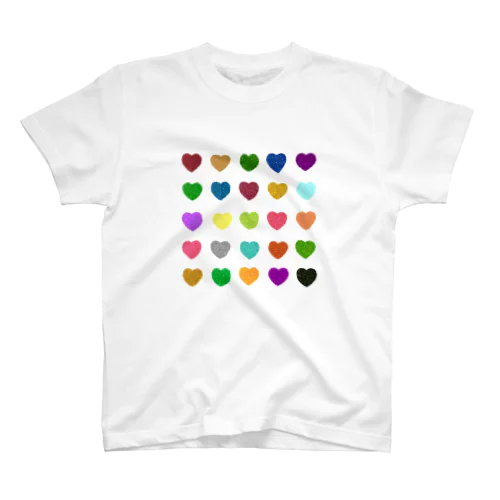 Hearts Multi-Color Regular Fit T-Shirt