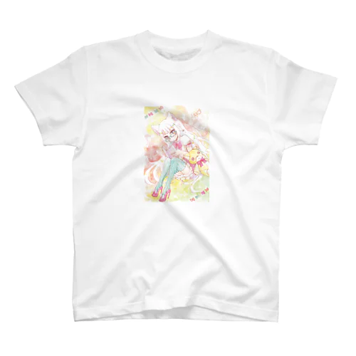 ねこみみ眼鏡 Regular Fit T-Shirt