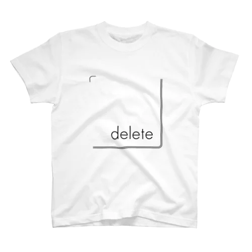 delete（黒文字） スタンダードTシャツ