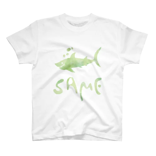 #みんなSAME 水彩サメ Regular Fit T-Shirt