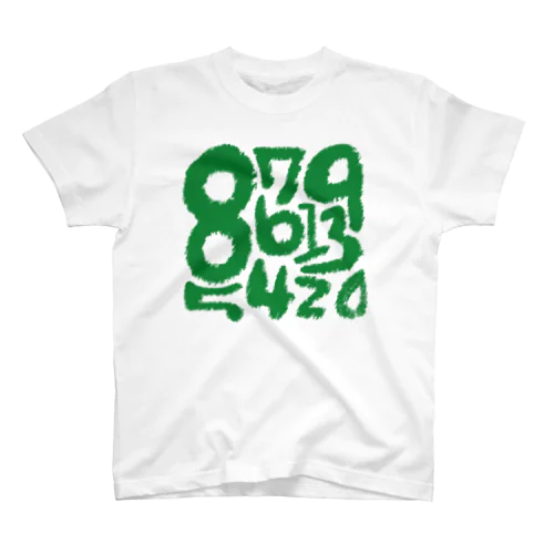 NUMBER＿Tシャツ（グリーン） Regular Fit T-Shirt