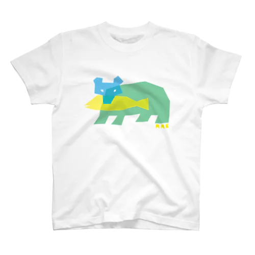 熊の木彫り（四つ足／カラフル） Regular Fit T-Shirt