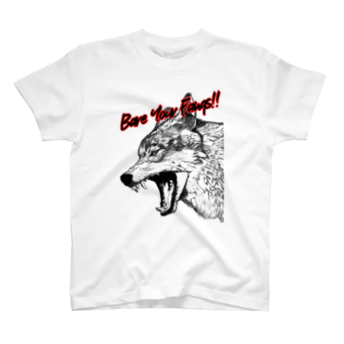 【Bare your Fangs!!】：Wolf Regular Fit T-Shirt