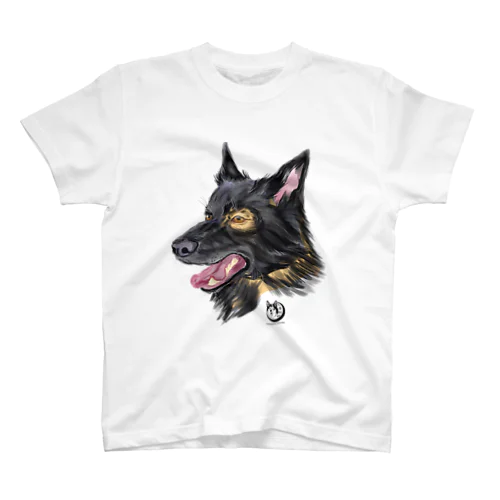 狼犬Q太郎（リアル） スタンダードTシャツ