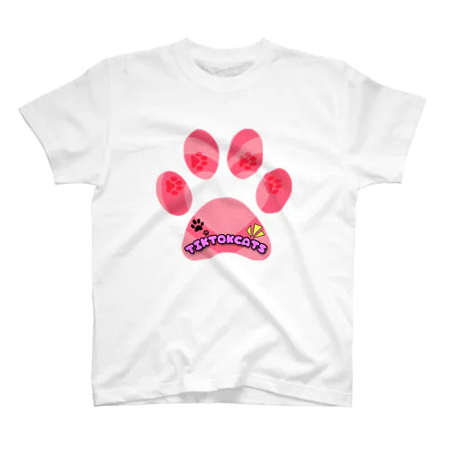 TikTok猫部肉球デザインTシャツ スタンダードTシャツ