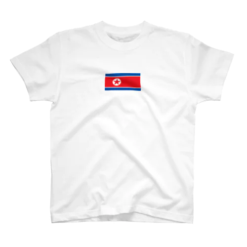北朝鮮　国旗 Regular Fit T-Shirt
