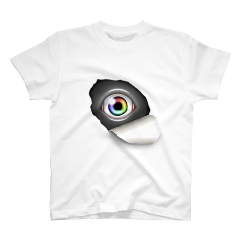 覗き込む瞳（黒） Regular Fit T-Shirt