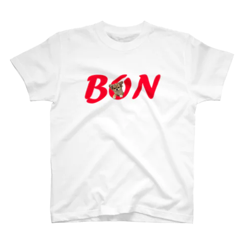 飛び出るBONちゃん（赤文字） Regular Fit T-Shirt