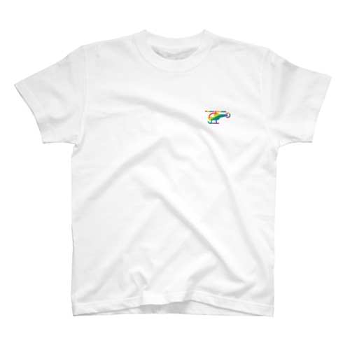 レインボー・ヘリコプター Tシャツ 胸位置 Regular Fit T-Shirt
