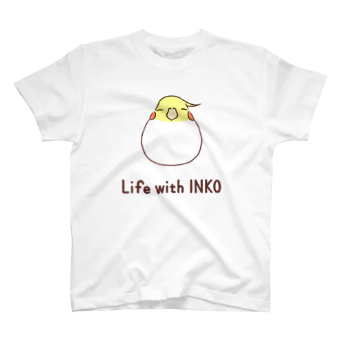 インコまんじゅう（オカメインコ　ルチノー） スタンダードTシャツ