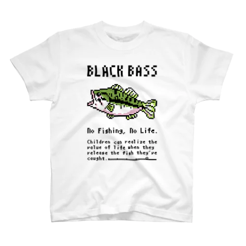 ドット絵のブラックバス 티셔츠