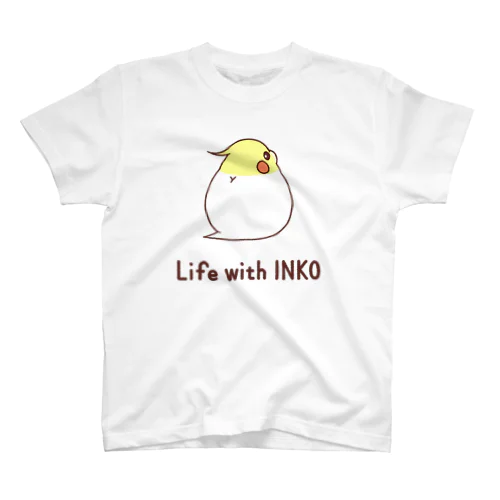 インコまんじゅう Ver.振り向き（オカメインコ　ルチノー） Regular Fit T-Shirt