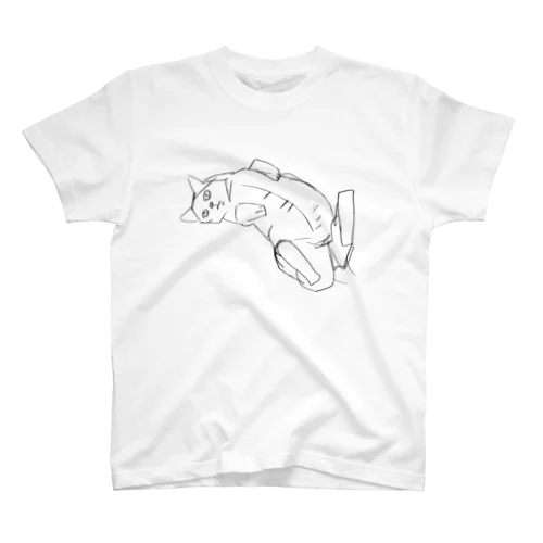 あおむけネコ（白） Regular Fit T-Shirt