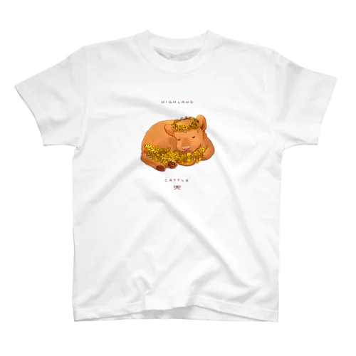 眠るハイランド牛 Regular Fit T-Shirt