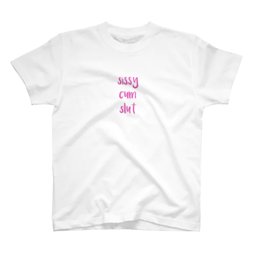 sissy cum slutシリーズ Regular Fit T-Shirt