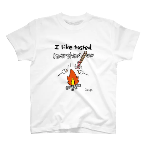 焚き火でマシュマロ　CAMP1 Regular Fit T-Shirt