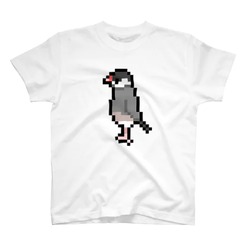 背伸びしてる桜文鳥 スタンダードTシャツ