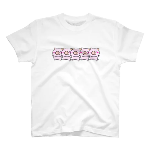 ぶたこのラインダンス(立) スタンダードTシャツ