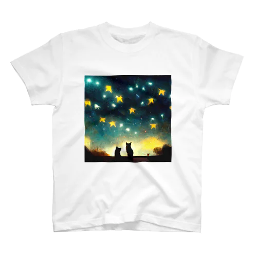 星空と猫 スタンダードTシャツ