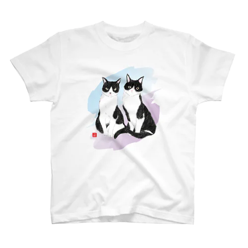 白黒ネコちゃん Regular Fit T-Shirt