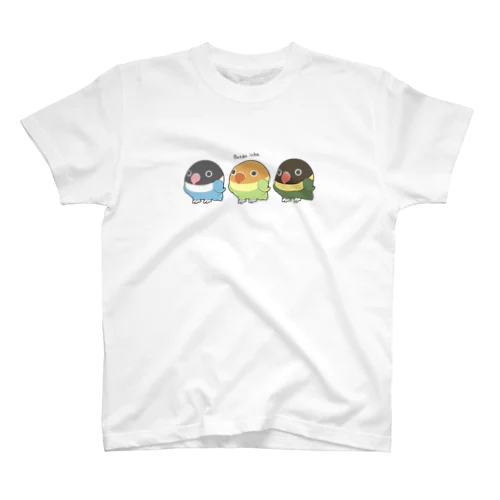 3連まめぼたんいんこ Regular Fit T-Shirt