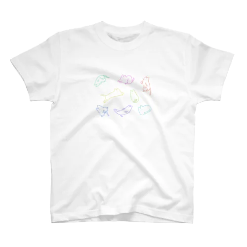 カラフルネコ スタンダードTシャツ