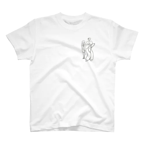 girls&sk8erboy 白黒ver Regular Fit T-Shirt