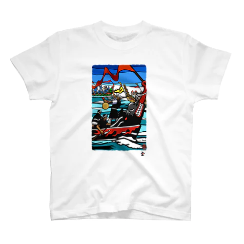 「琉球ハーリー」琉球デジタル版画　TY0002D Regular Fit T-Shirt