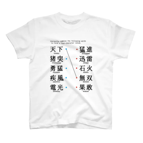 問題：四字熟語を答えよ スタンダードTシャツ