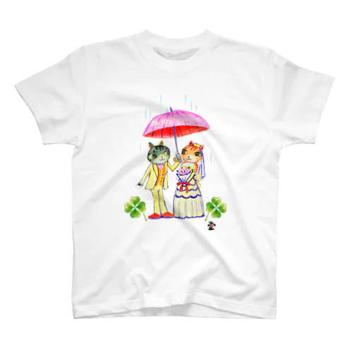 「猫の結婚式」琉球絵物語　ST001T Regular Fit T-Shirt