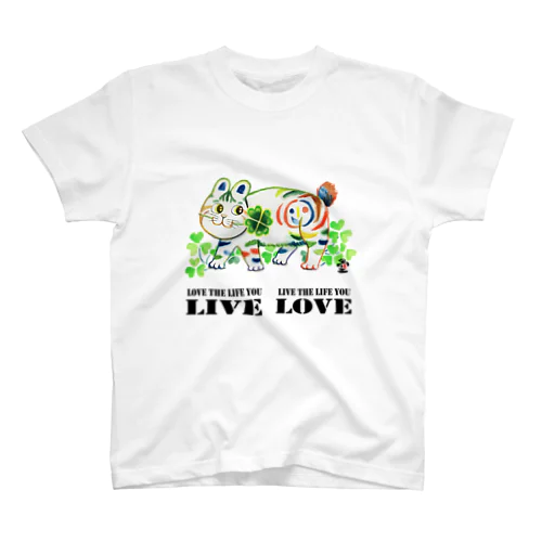 「猫キッチーと素敵な言葉」琉球絵物語　ST033 Regular Fit T-Shirt