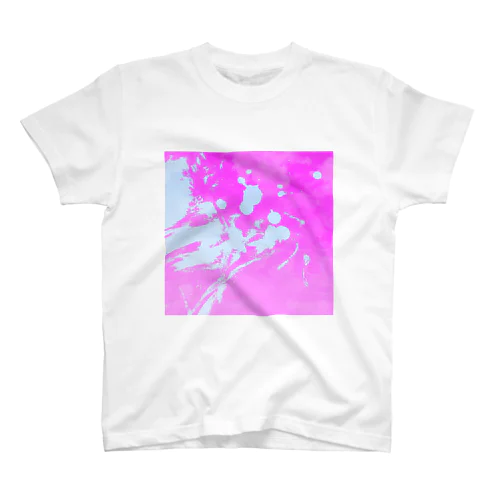 飛び墨 (White×Pink) スタンダードTシャツ