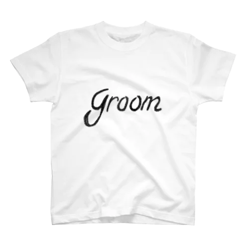 結婚報告　Groom(夫、旦那) Regular Fit T-Shirt