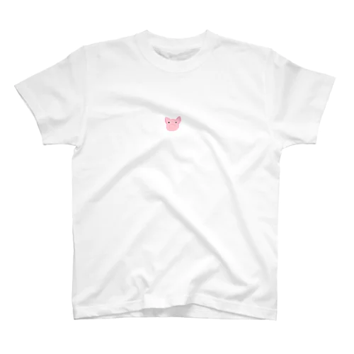 前をみつめるぶた Regular Fit T-Shirt