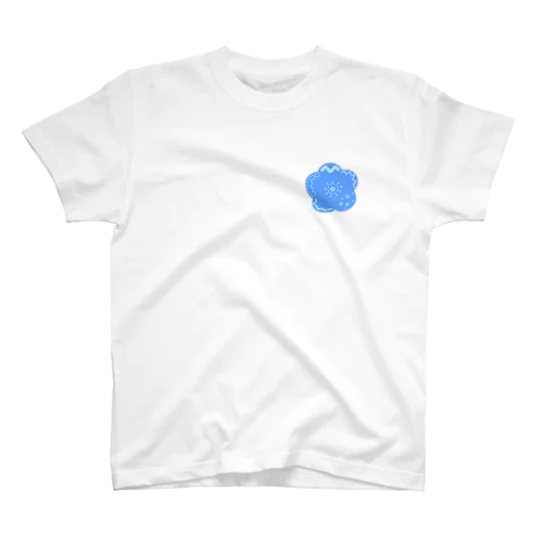 青い花 Regular Fit T-Shirt