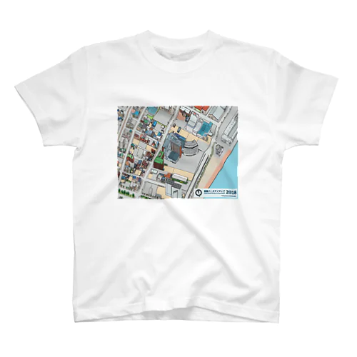 函館バーズアイマップ2018-Ver02 スタンダードTシャツ