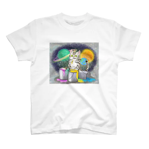 アメショ猫ちゃんの宇宙アート スタンダードTシャツ